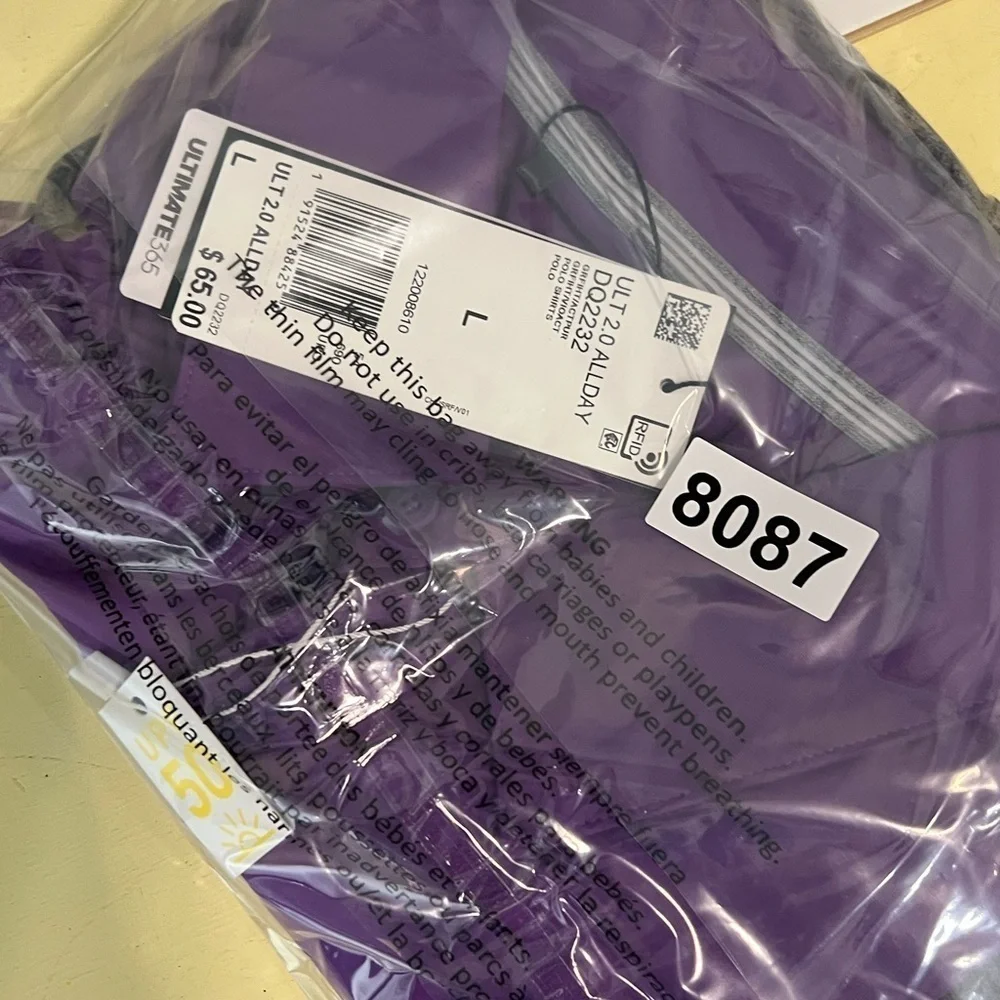 NWT Large Adidas Men's Purple UPF 50 Ultimate 365 All Day 2.0 Golf Polo Shirt